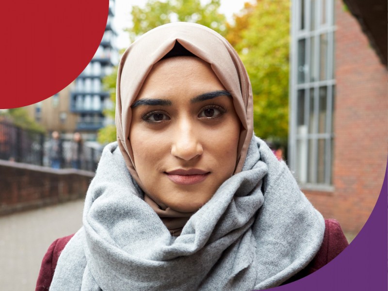 young lady smiling outside